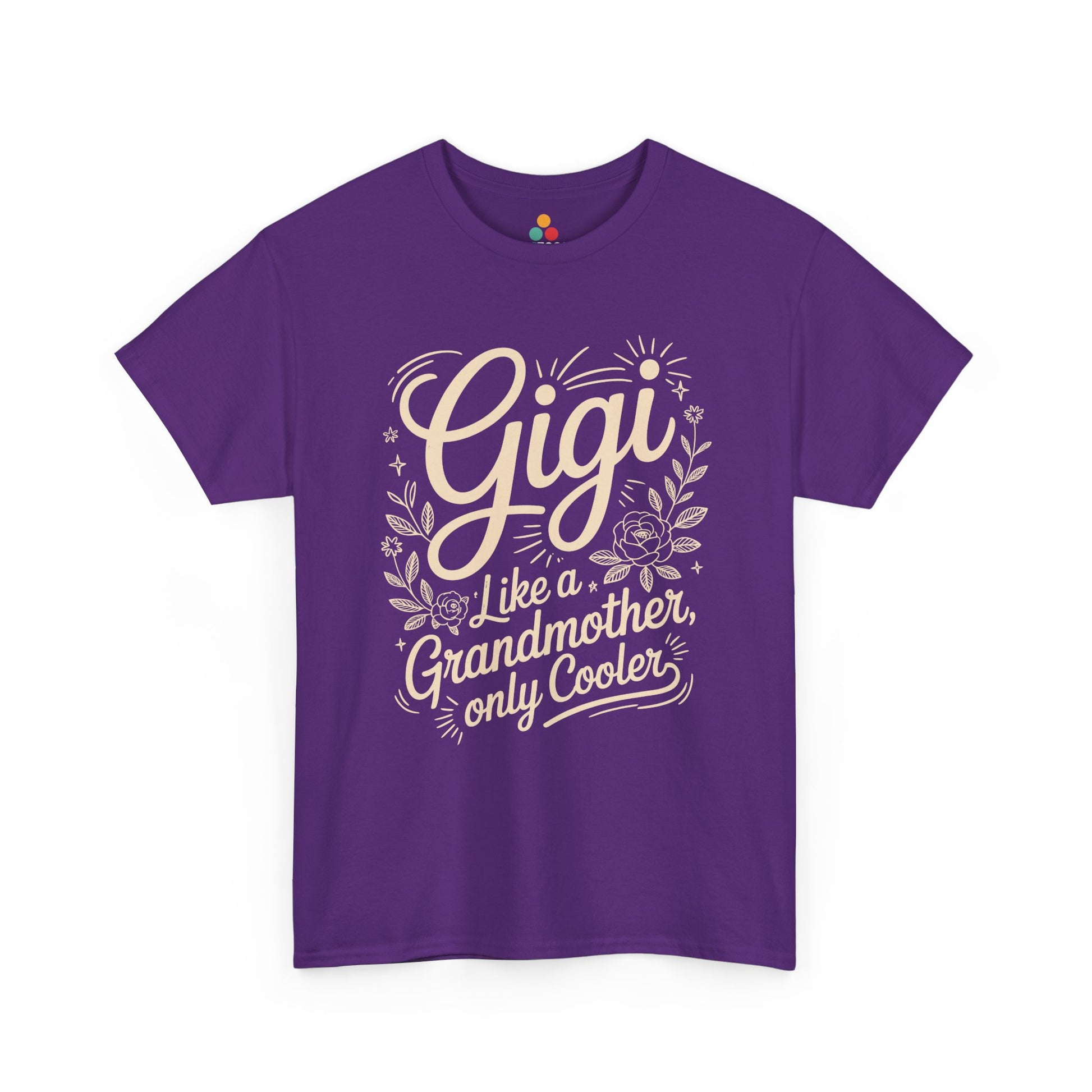 Gigi Like A Grandmother Only Cooler Purple T‑Shirt – Funny Gigi Grandma Gift Tee | TEEZOCA 