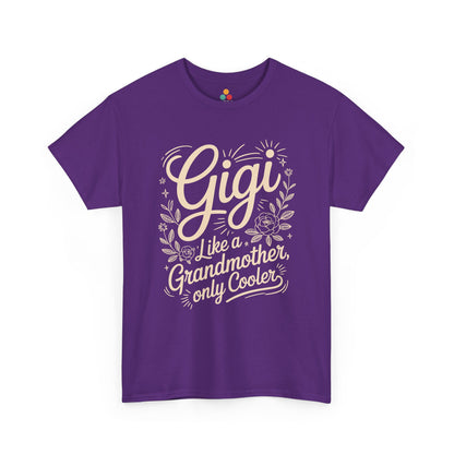 Gigi Like A Grandmother Only Cooler Purple T‑Shirt – Funny Gigi Grandma Gift Tee | TEEZOCA 