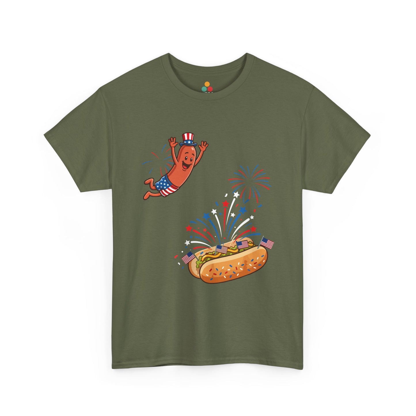 Glizzy Shirt — Funny 4th of July Hot Dog T-shirt for BBQ Cookouts | TEEZOCA T-shirt with a 4th of July Hot Dog Shirt design, Funny Hot Dog Shirt energy, and explosive BBQ humor.
