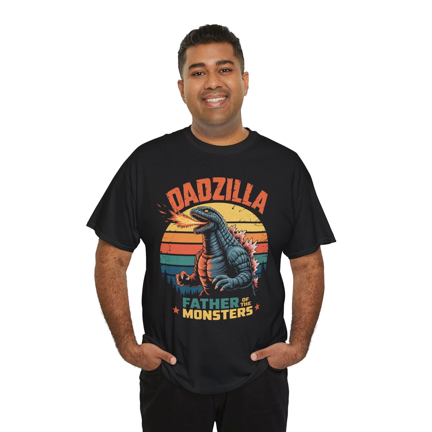Godzilla Dadzilla Father of the Monsters Unisex T-shirt | TEEZOCA Father of the Monsters dinosaur Unisex T-shirt