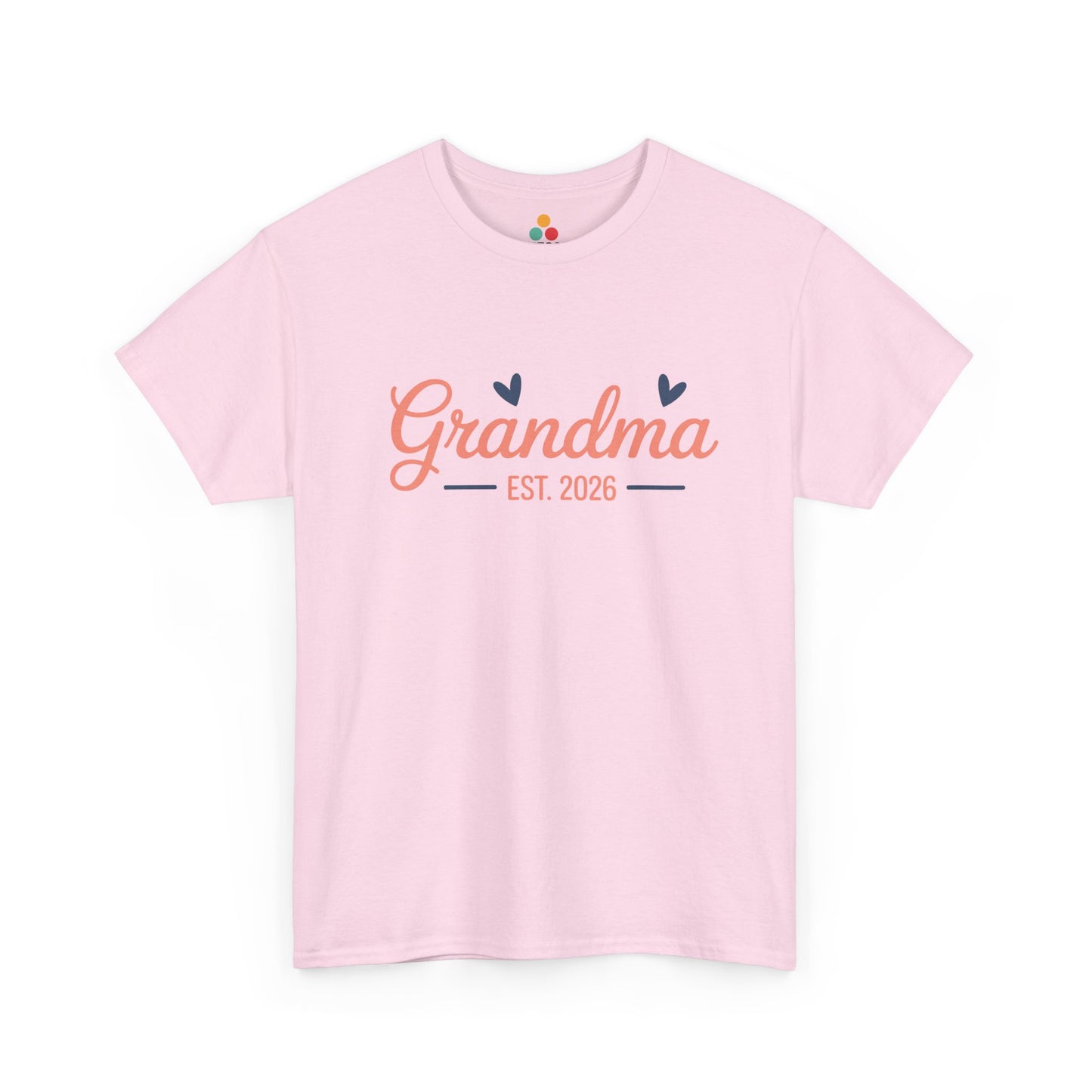 Grandma Est. 2026 Light pink T‑Shirt – Cute New Grandma Tee | TEEZOCA 