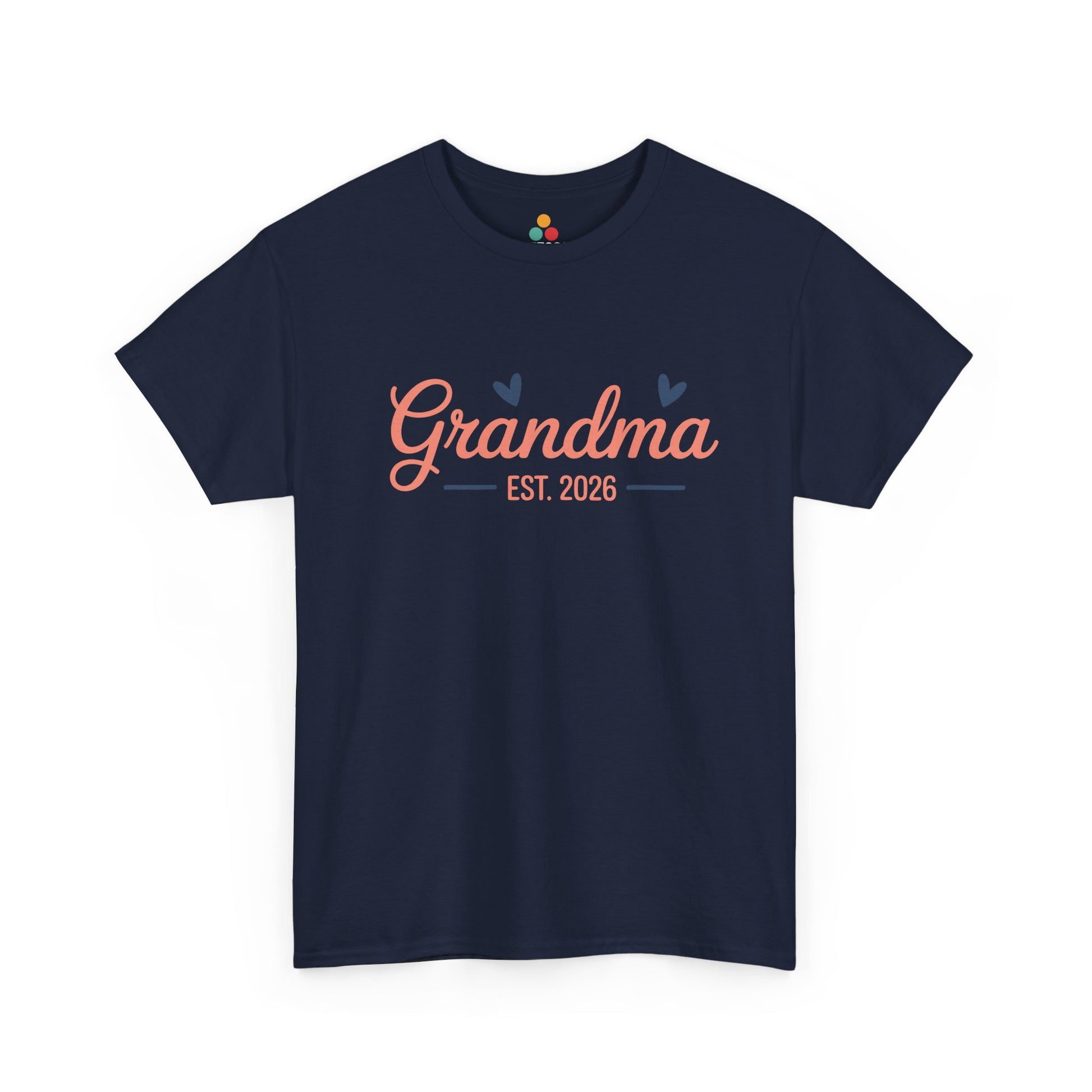 Grandma Est. 2026 Navy Blue T‑Shirt – Cute New Grandma Tee | TEEZOCA 