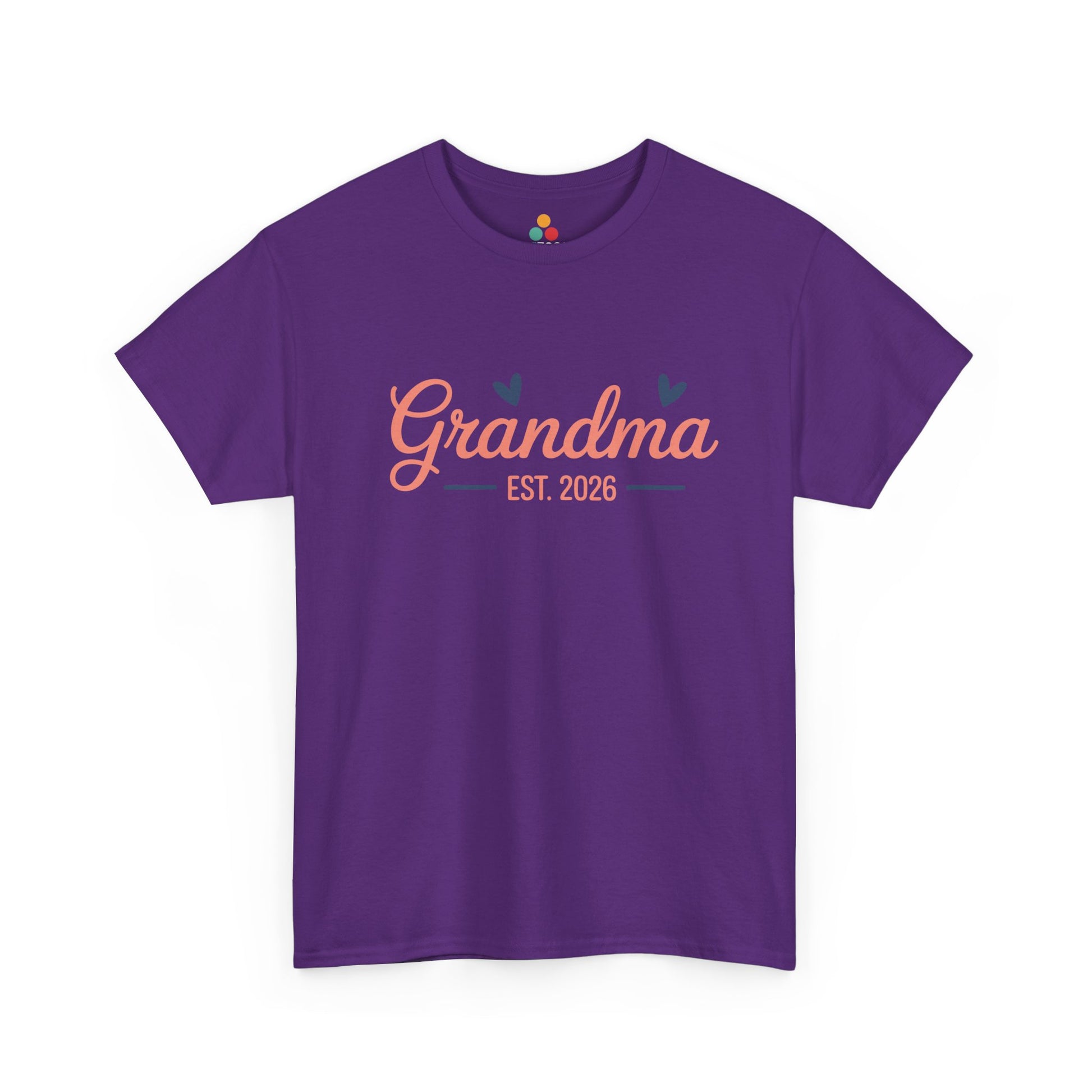 Grandma Est. 2026 Purple T‑Shirt – Cute New Grandma Tee | TEEZOCA 