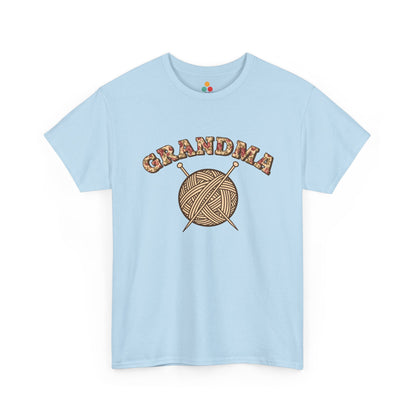 Grandma Knitting Squad Light Blue T‑Shirt – Cute Yarn Lover Grandma Tee | TEEZOCA 