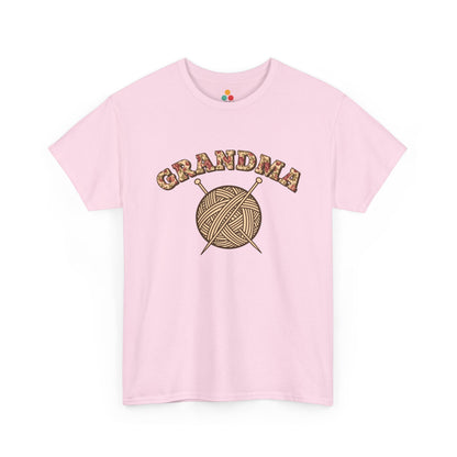 Grandma Knitting Squad Light Pink T‑Shirt – Cute Yarn Lover Grandma Tee | TEEZOCA 