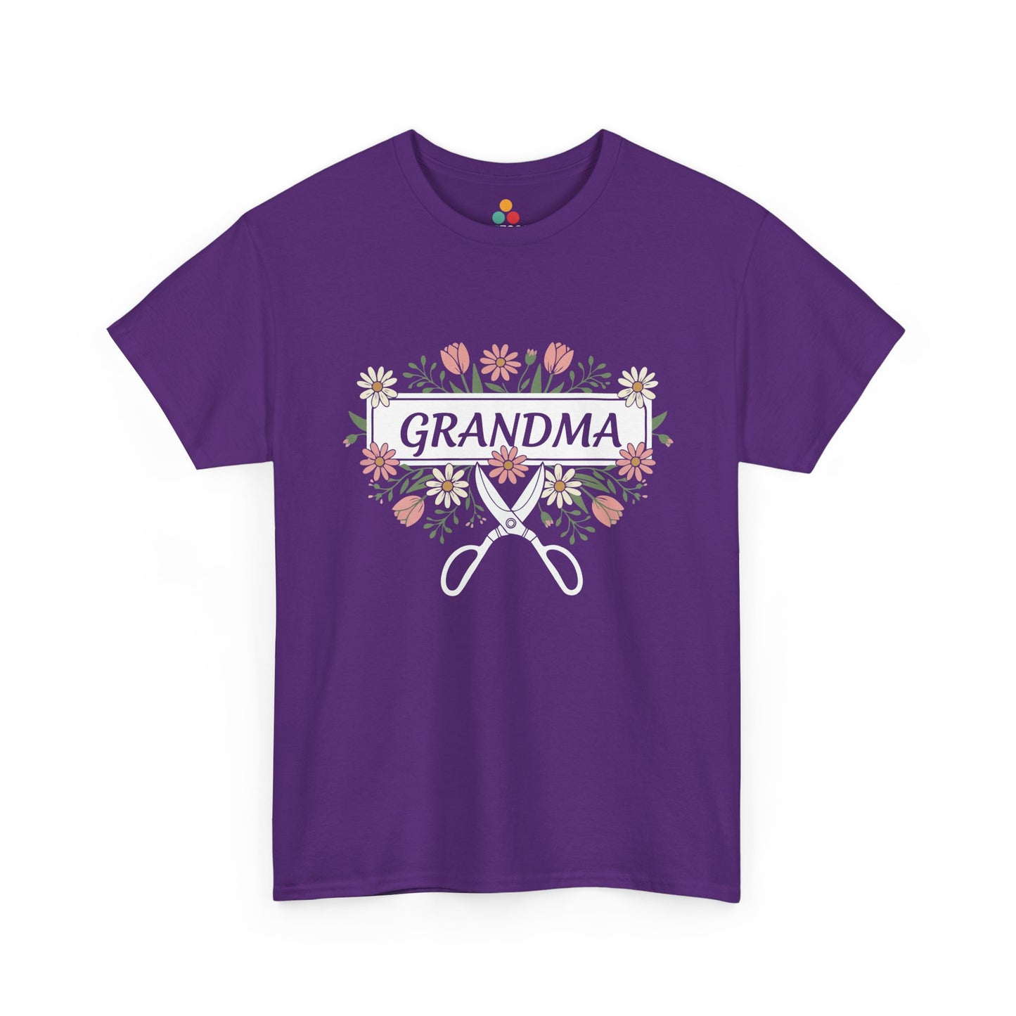 Grandma Sewing Squad Purple T‑Shirt – Cute Floral Crafter Grandma Gift | TEEZOCA 