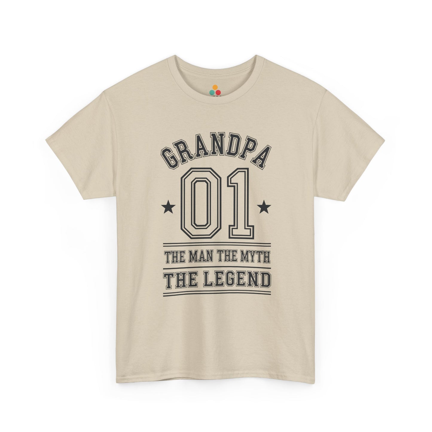 Grandpa 01 The Man The Myth The Legend beige T-Shirt – Retro Grandpa Gift | TEEZOCA 
