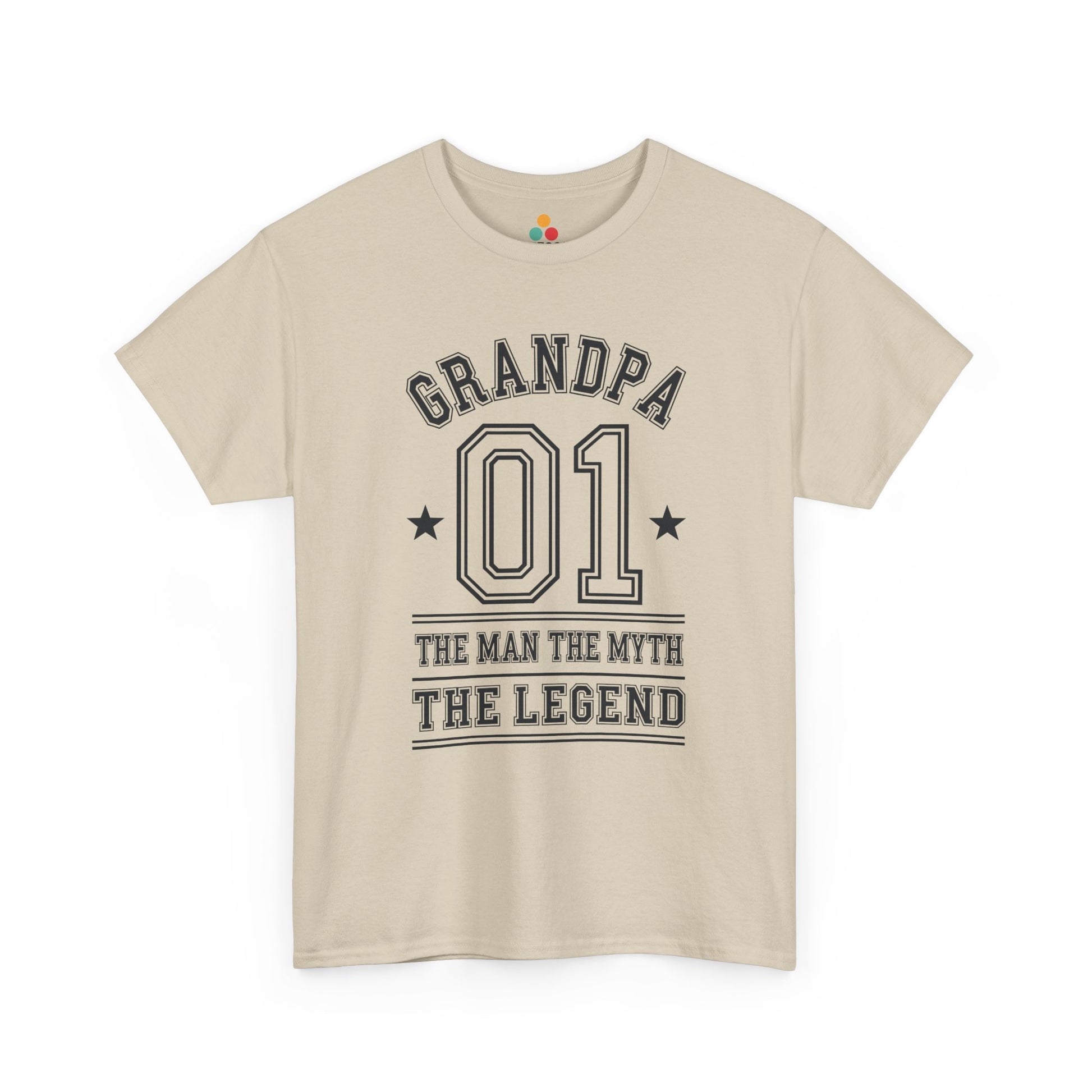 Grandpa 01 The Man The Myth The Legend beige T-Shirt – Retro Grandpa Gift | TEEZOCA 