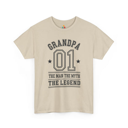 Grandpa 01 The Man The Myth The Legend beige T-Shirt – Retro Grandpa Gift | TEEZOCA 