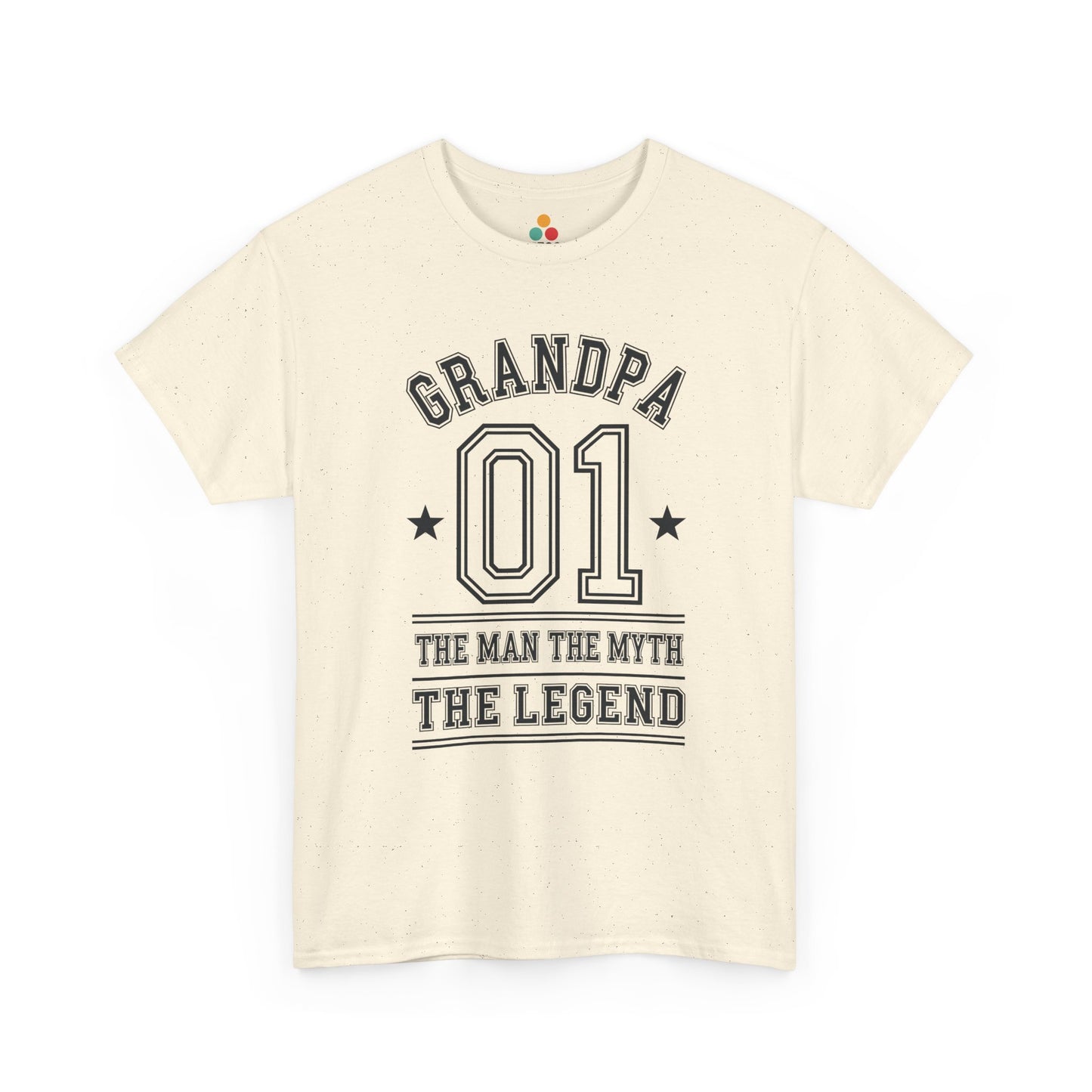 Grandpa 01 The Man The Myth The Legend cream T-Shirt – Retro Grandpa Gift | TEEZOCA 