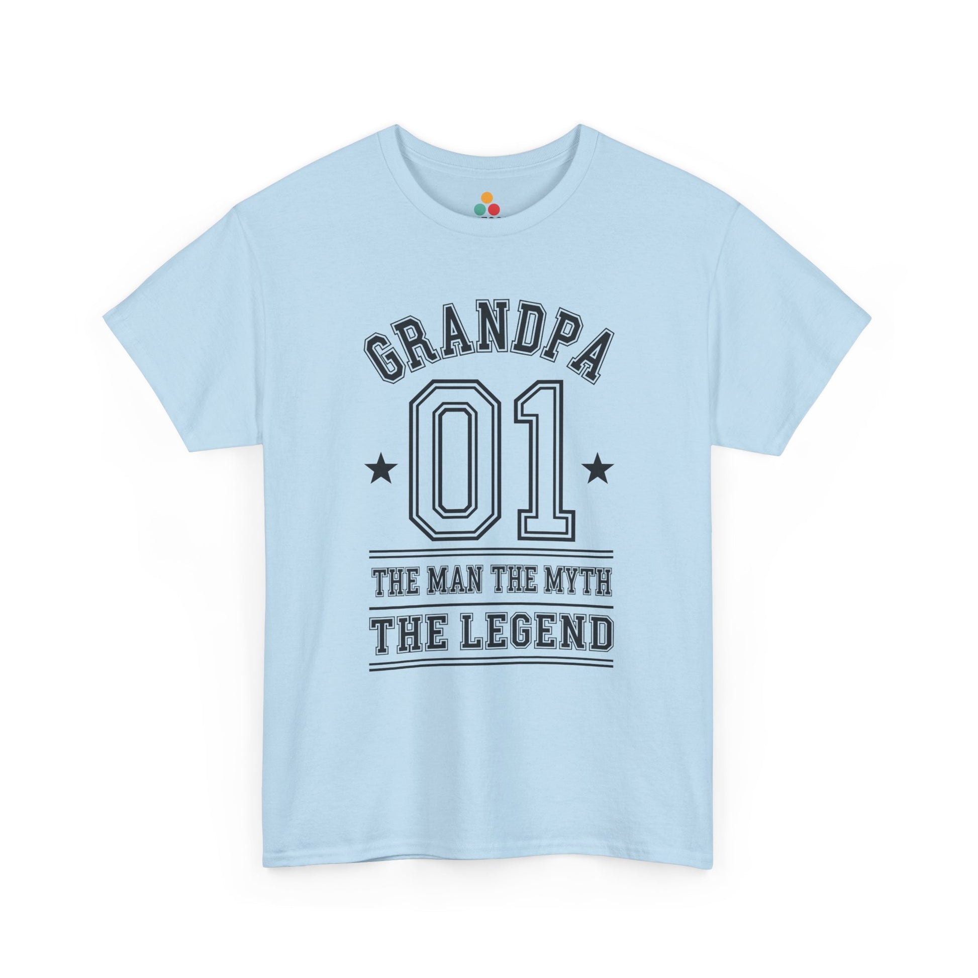 Grandpa 01 The Man The Myth The Legend  light blue T-Shirt – Retro Grandpa Gift | TEEZOCA 