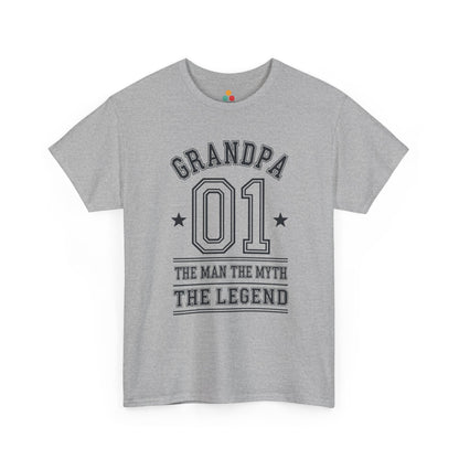 Grandpa 01 The Man The Myth The Legend sport grey T-Shirt – Retro Grandpa Gift | TEEZOCA 