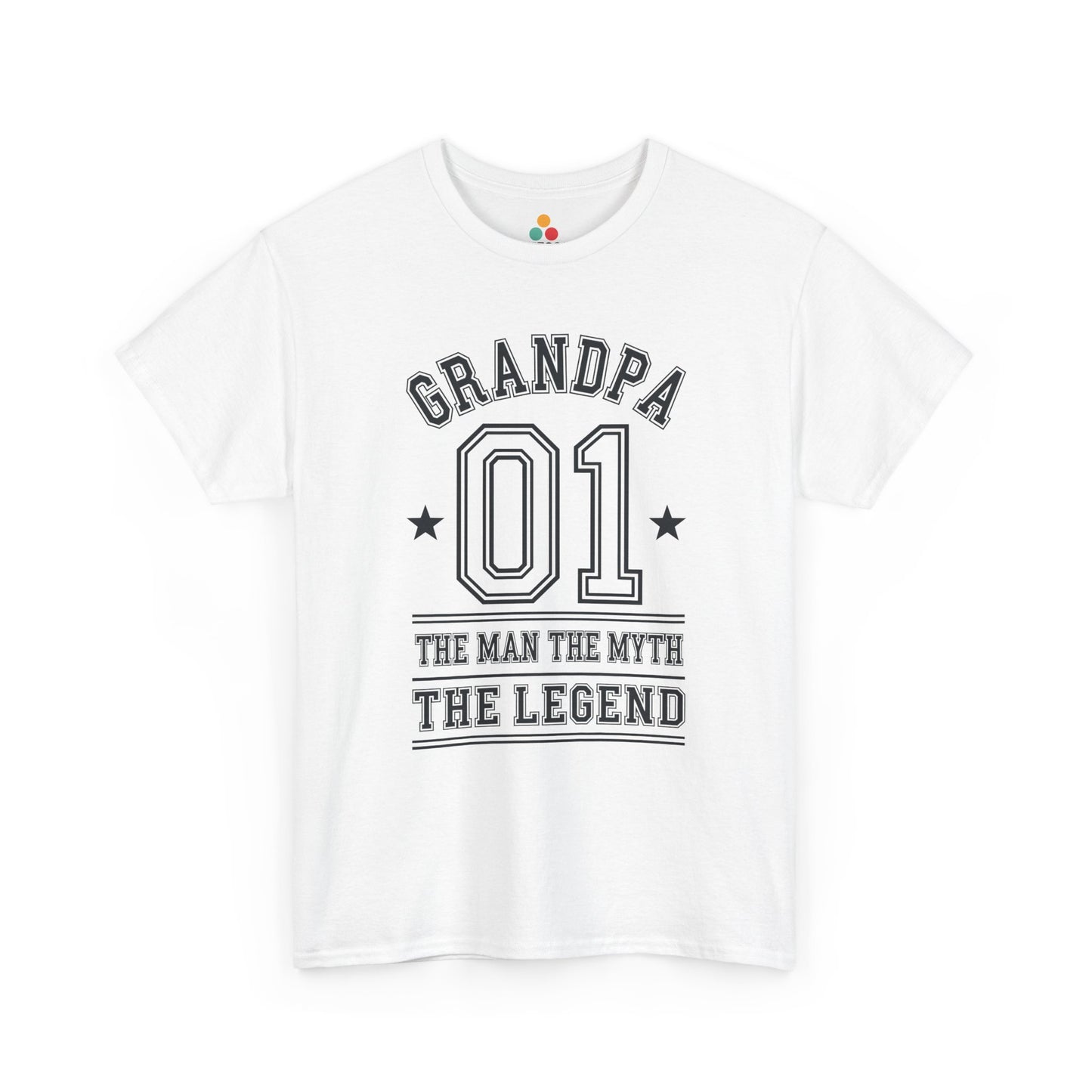 Grandpa 01 The Man The Myth The Legend white T-Shirt – Retro Grandpa Gift | TEEZOCA 