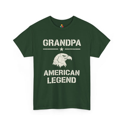 Grandpa American Legend Forest Green T-Shirt – Patriotic Eagle Graphic Tee | TEEZOCA 