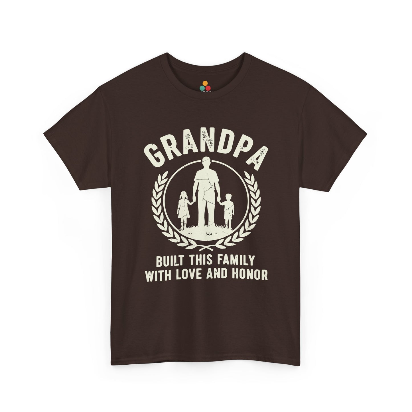 Grandpa Built This Family With Love And Honor T-Shirt – Sentimental Grandfathers Gift | TEEZOCA 