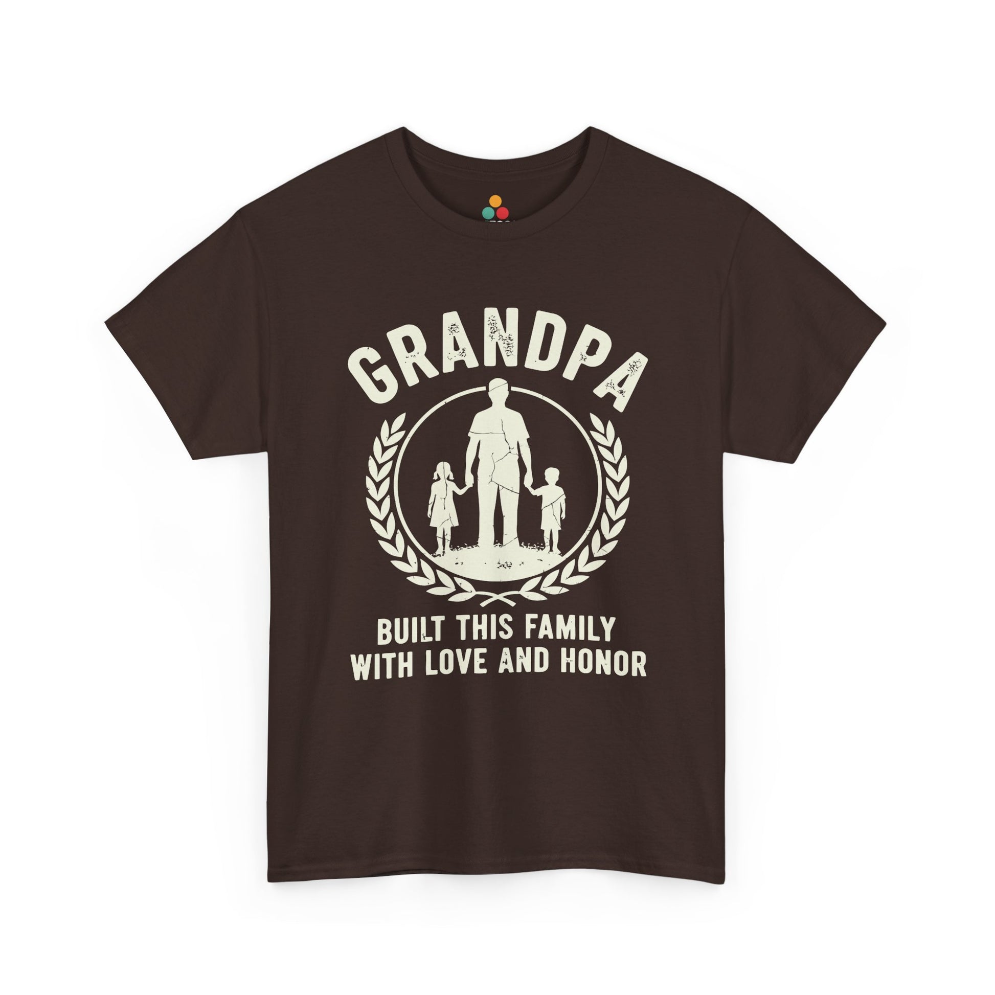 Grandpa Built This Family With Love And Honor T-Shirt – Sentimental Grandfathers Gift | TEEZOCA 