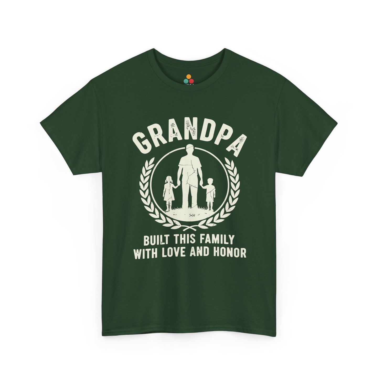 Grandpa Built This Family With Love And Honor T-Shirt – Sentimental Grandfathers Gift | TEEZOCA 