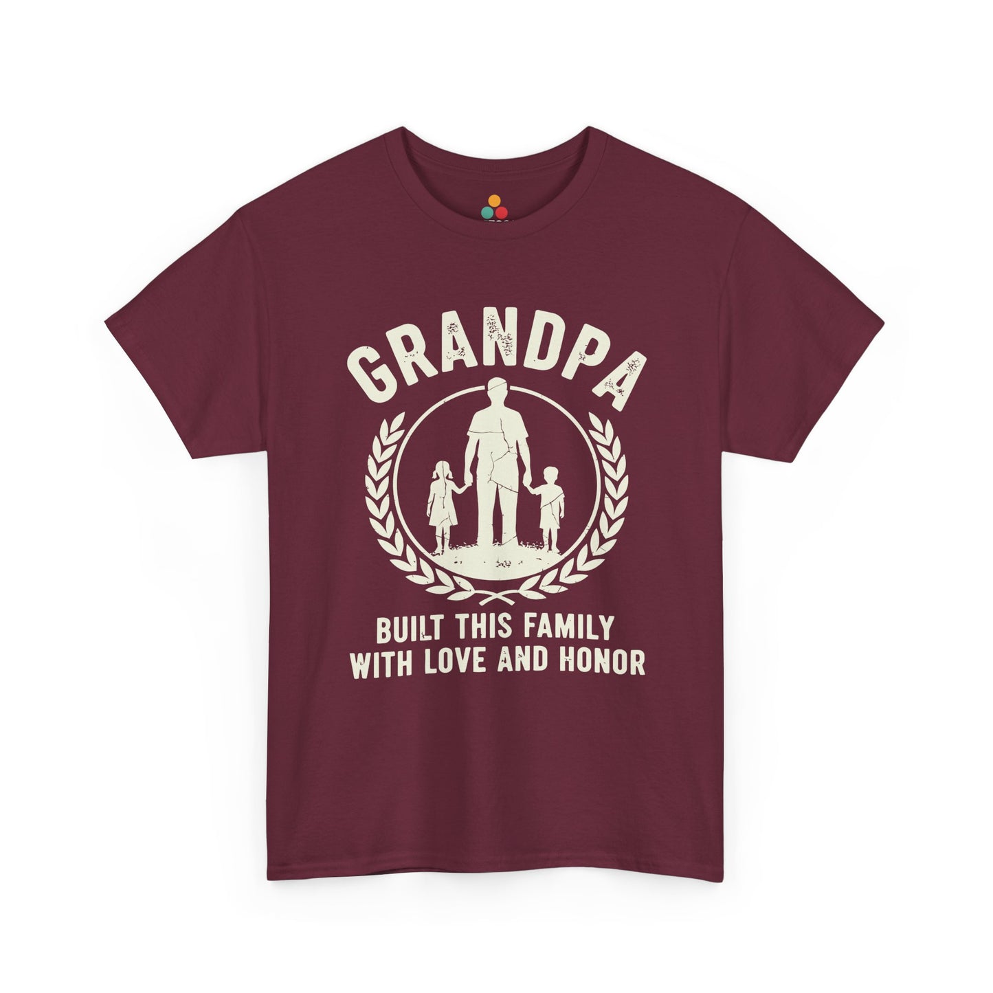 Grandpa Built This Family With Love And Honor T-Shirt – Sentimental Grandfathers Gift | TEEZOCA 