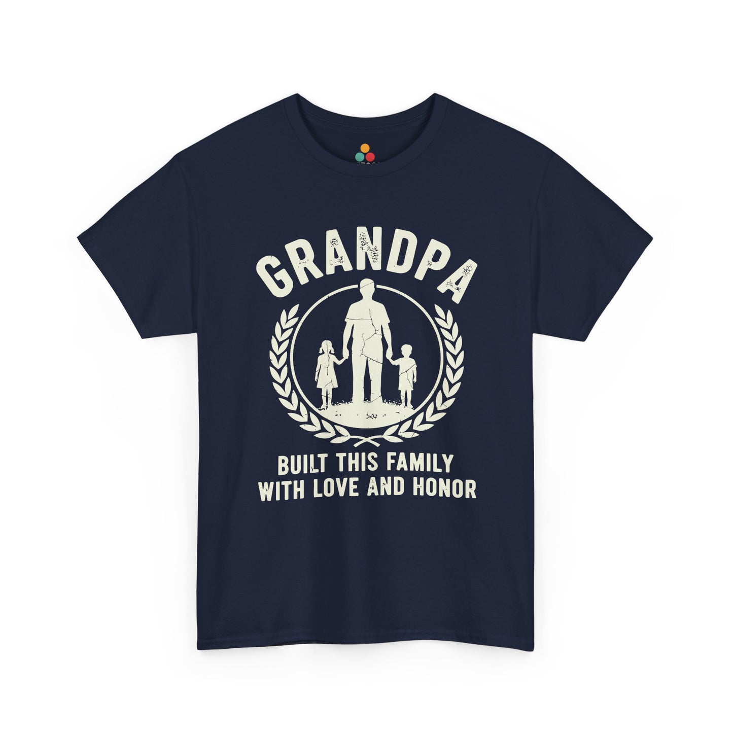 Grandpa Built This Family With Love And Honor T-Shirt – Sentimental Grandfathers Gift | TEEZOCA 