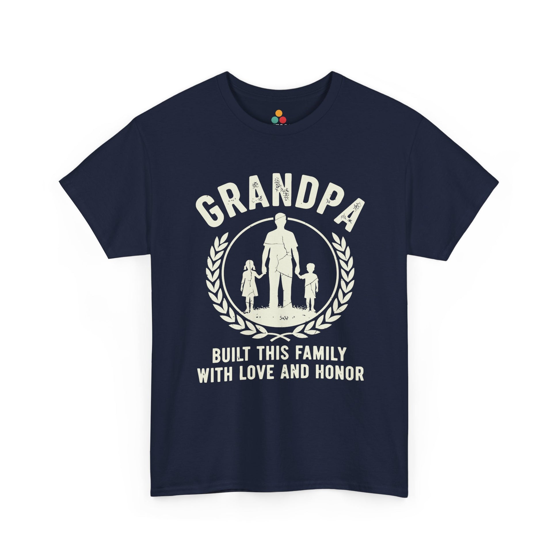 Grandpa Built This Family With Love And Honor T-Shirt – Sentimental Grandfathers Gift | TEEZOCA 