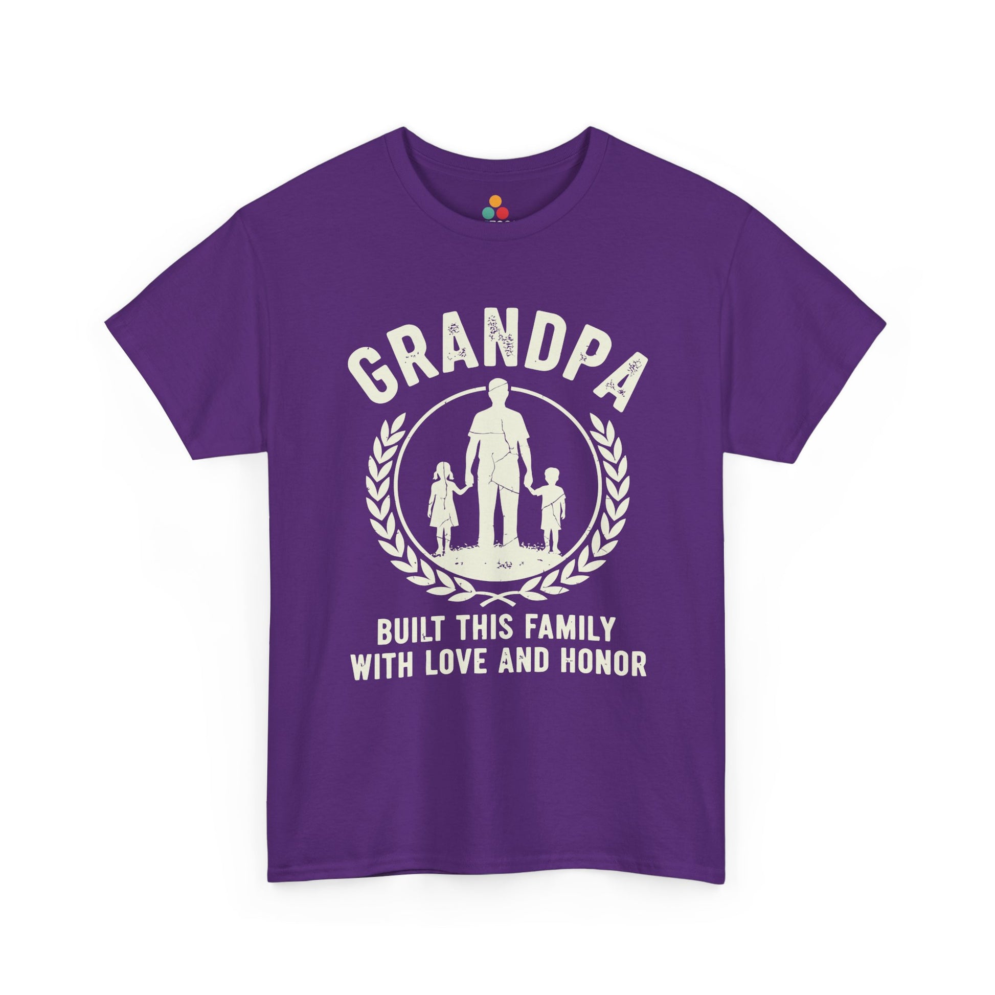 Grandpa Built This Family With Love And Honor T-Shirt – Sentimental Grandfathers Gift | TEEZOCA 