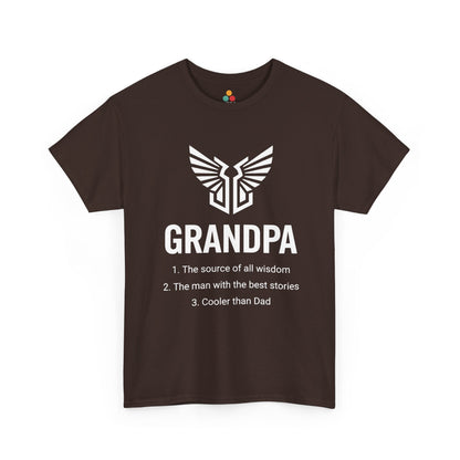 Grandpa Definition Brown T-Shirt – Funny Gift for Grandfather | TEEZOCA 