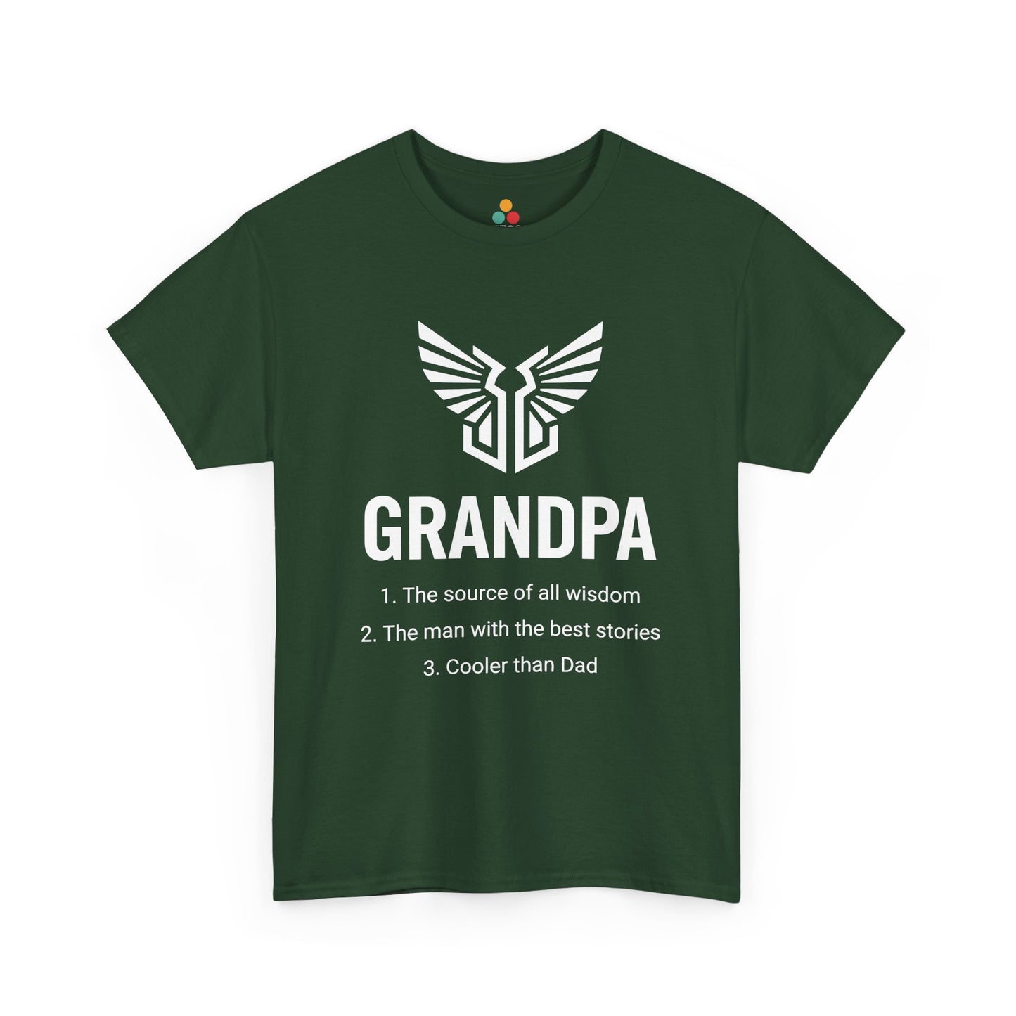 Grandpa Definition Forest Green T-Shirt – Funny Gift for Grandfather | TEEZOCA 