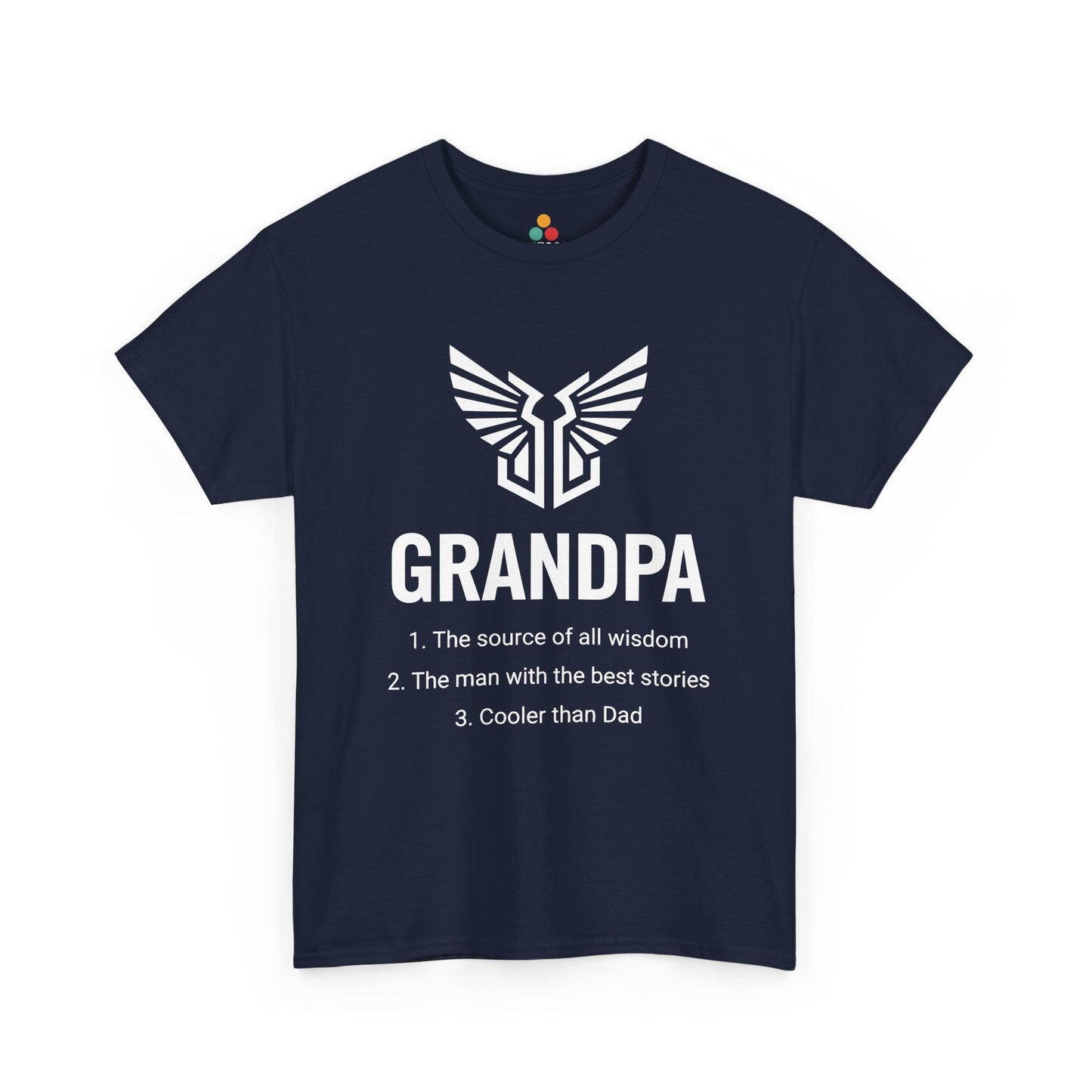 Grandpa Definition Navy Blue T-Shirt – Funny Gift for Grandfather | TEEZOCA 