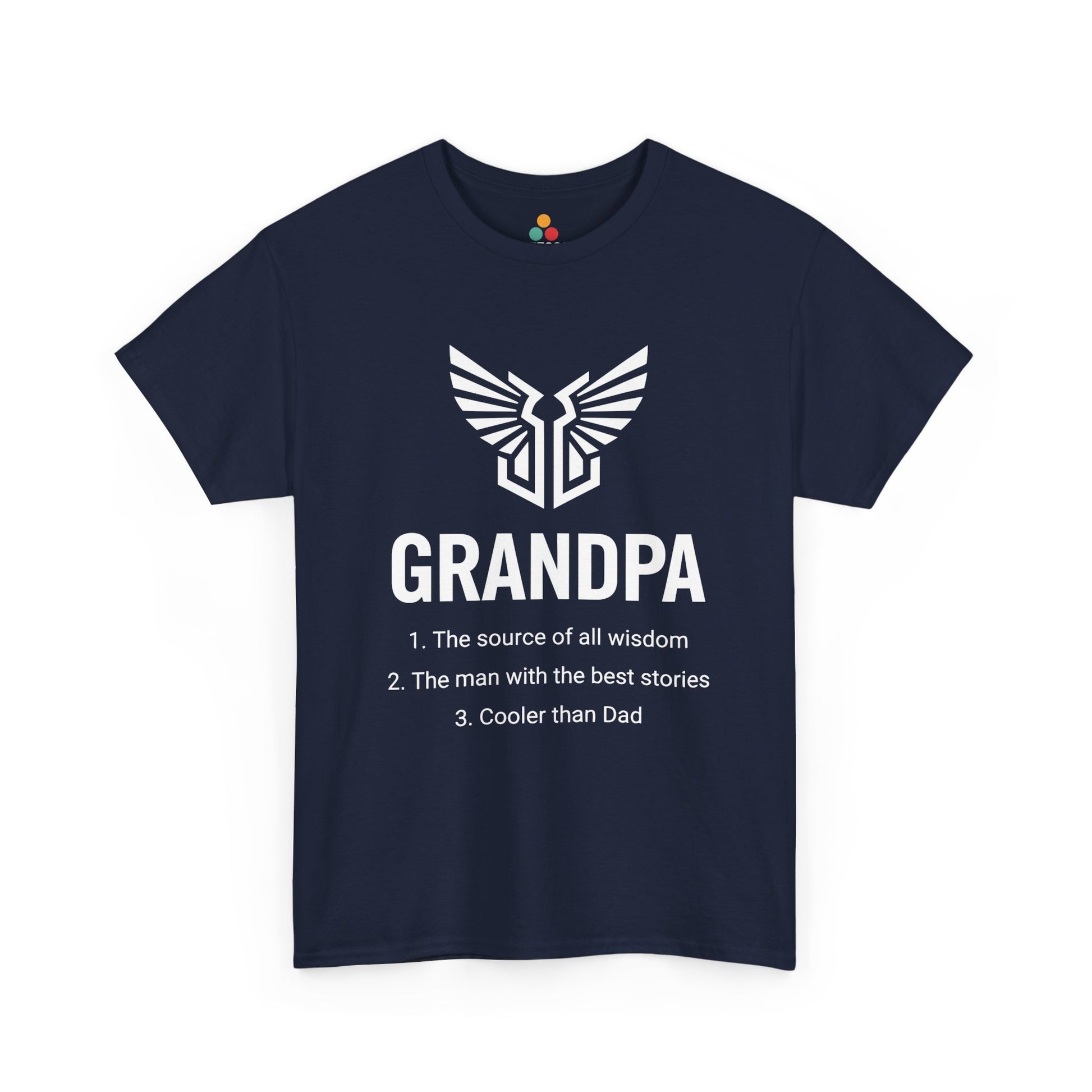 Grandpa Definition Navy Blue T-Shirt – Funny Gift for Grandfather | TEEZOCA 