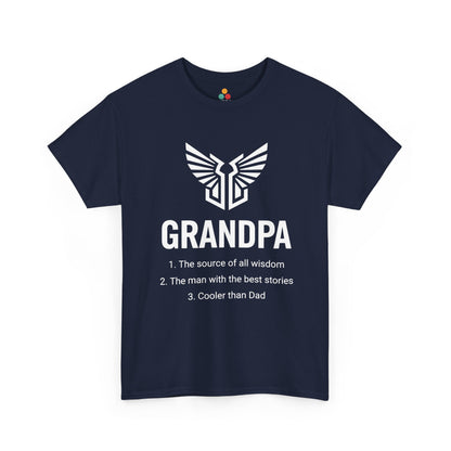 Grandpa Definition Navy Blue T-Shirt – Funny Gift for Grandfather | TEEZOCA 