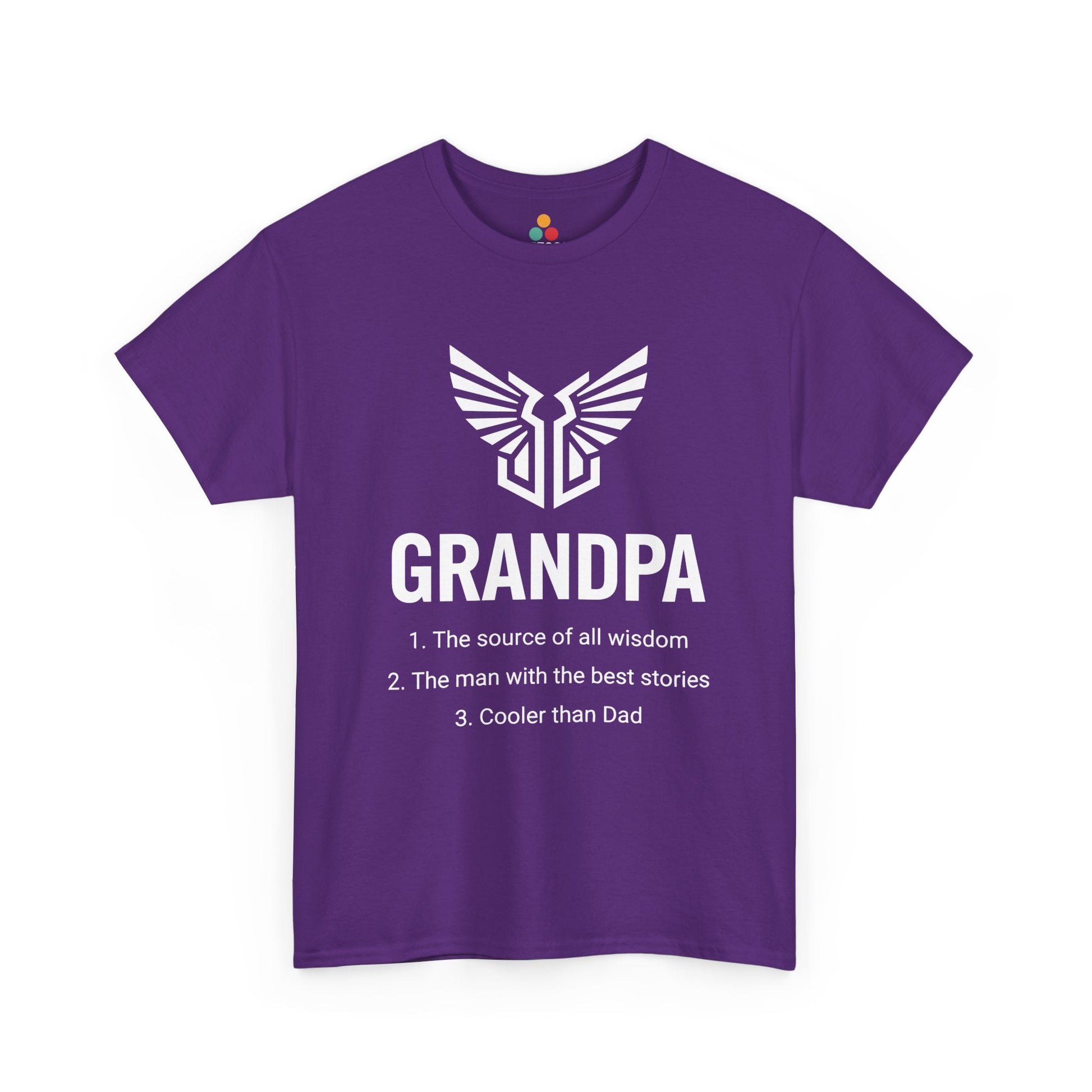 Grandpa Definition Purple T-Shirt – Funny Gift for Grandfather | TEEZOCA 