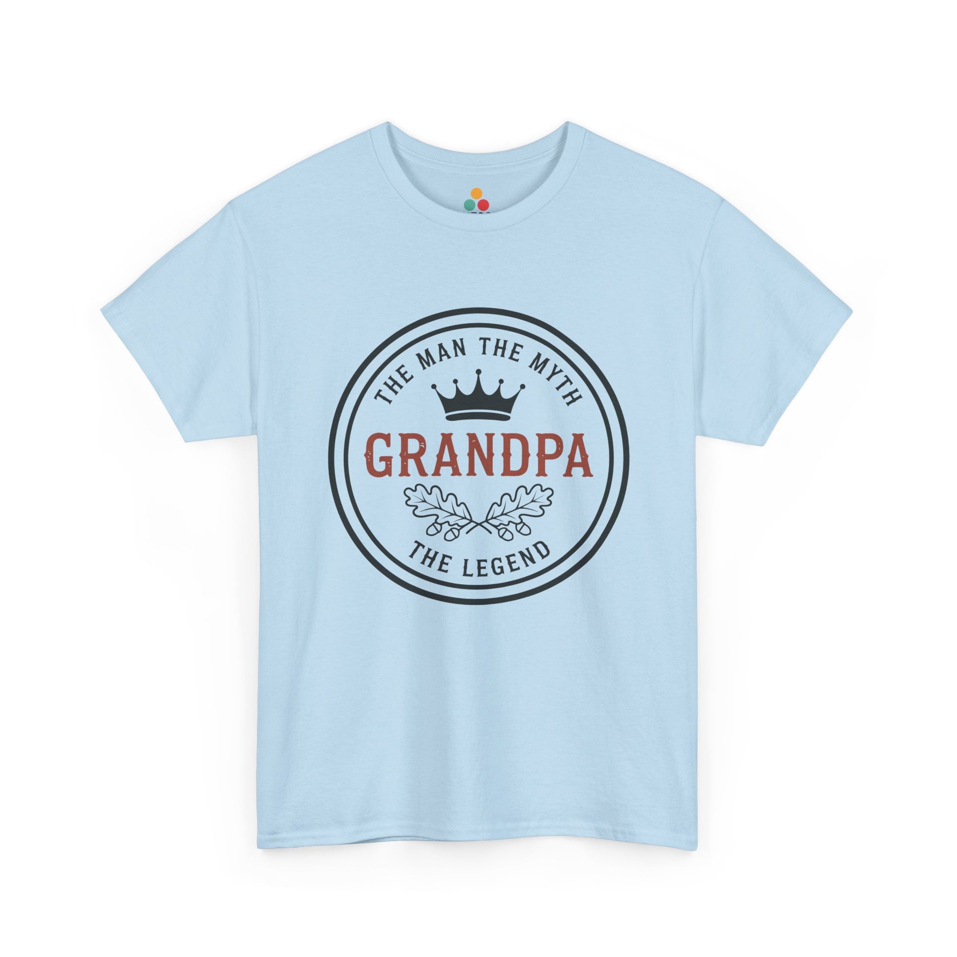 Grandpa The Man The Myth The Legend Light Blue T-Shirt – Vintage Grandfather Tee Gift | TEEZOCA 