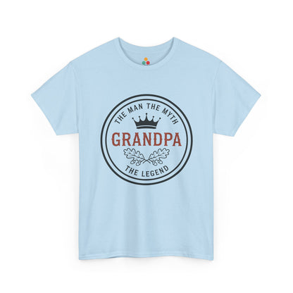 Grandpa The Man The Myth The Legend Light Blue T-Shirt – Vintage Grandfather Tee Gift | TEEZOCA 