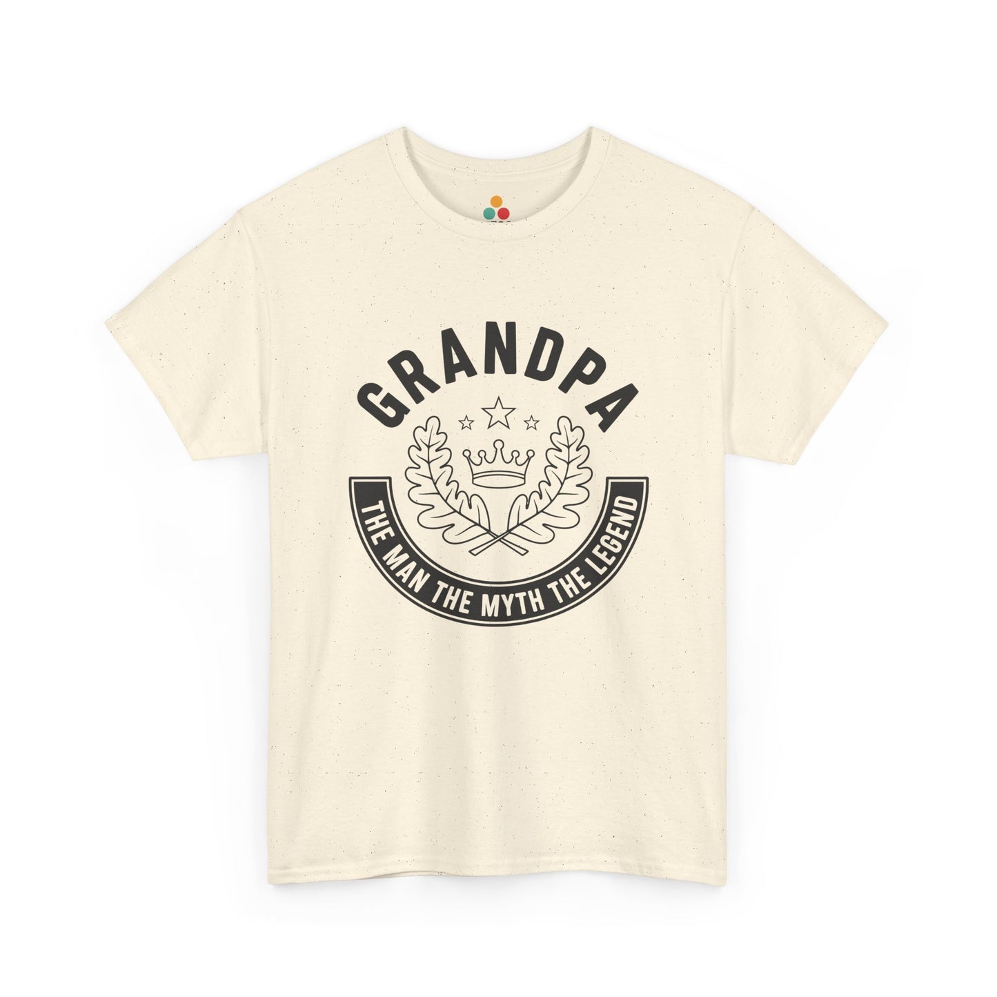 Grandpa The Man The Myth The Legend cream T-Shirt – Vintage Grandfather Gift | TEEZOCA 