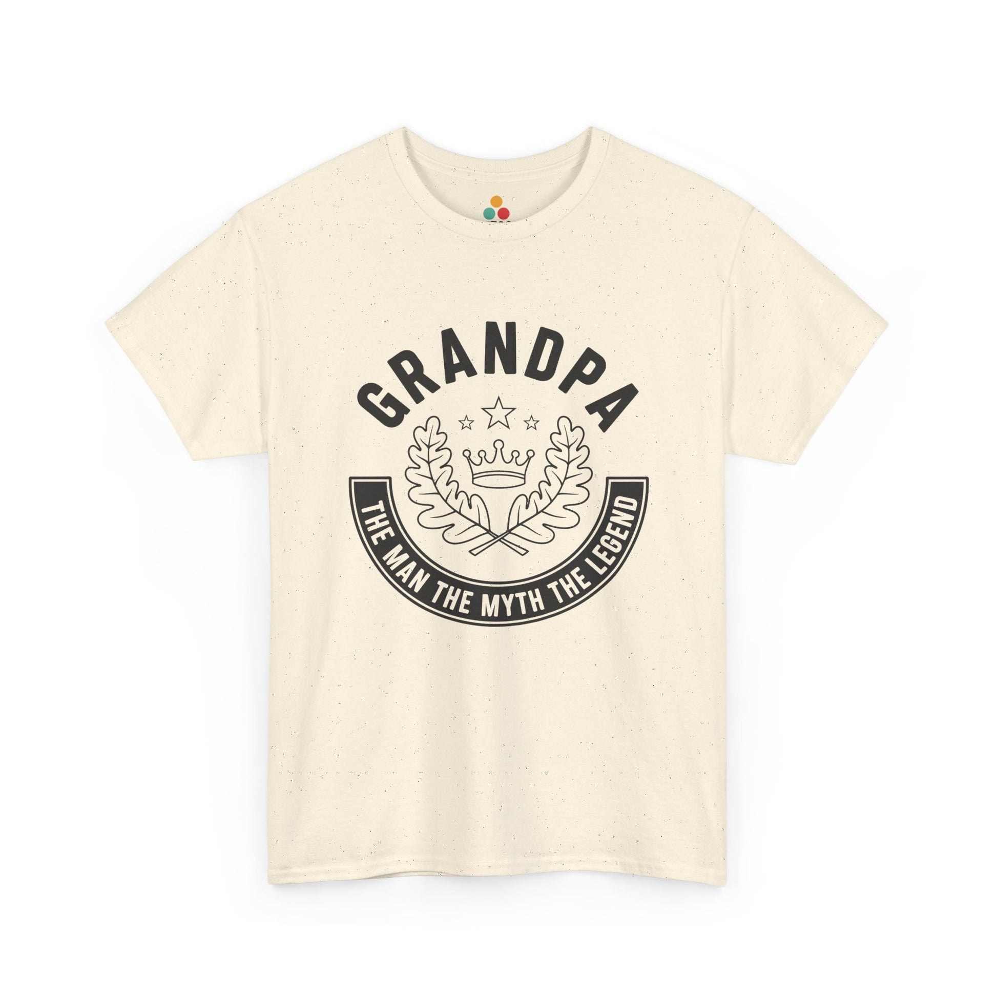 Grandpa The Man The Myth The Legend cream T-Shirt – Vintage Grandfather Gift | TEEZOCA 