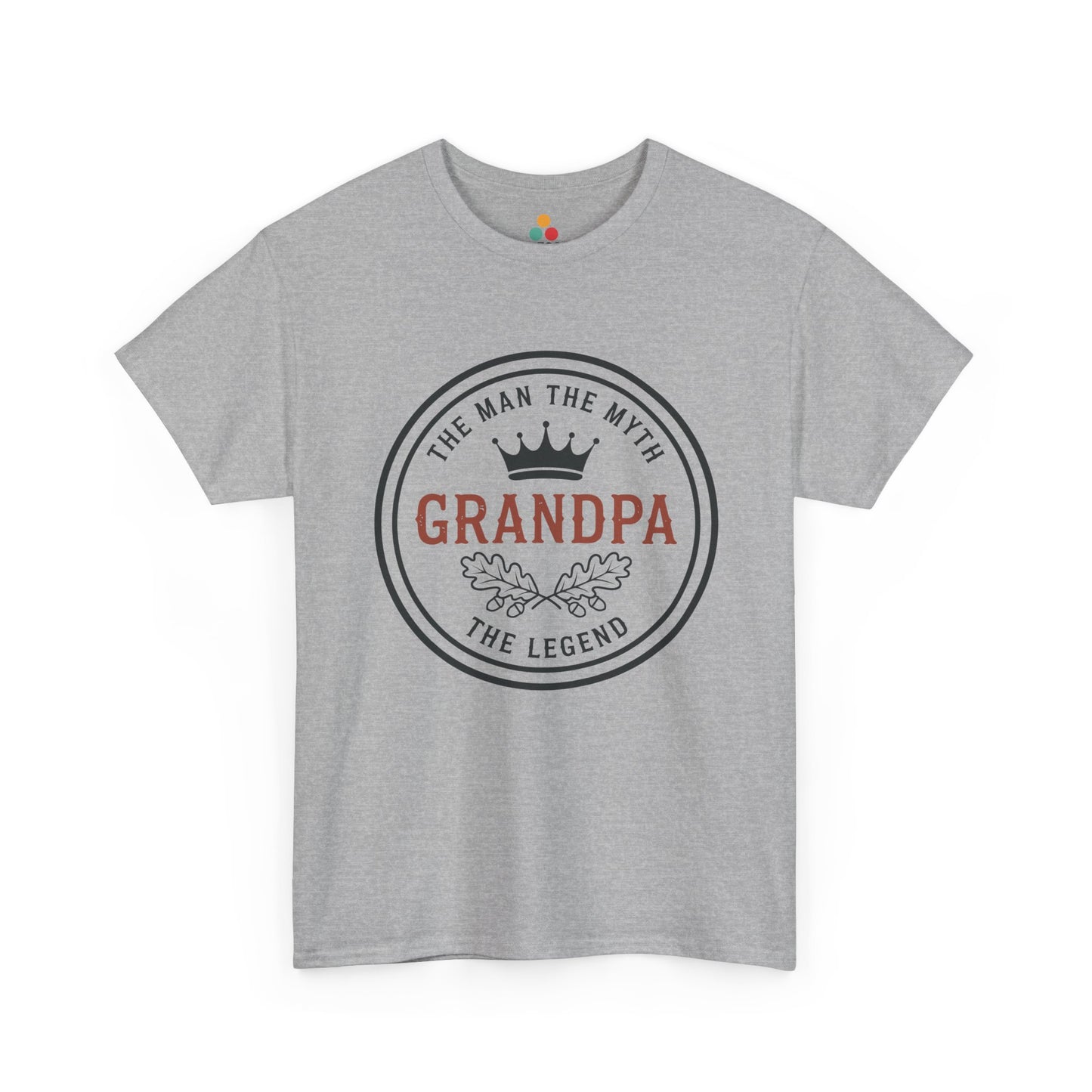 Grandpa The Man The Myth The Legend gray T-Shirt – Vintage Grandfather Gift | TEEZOCA 