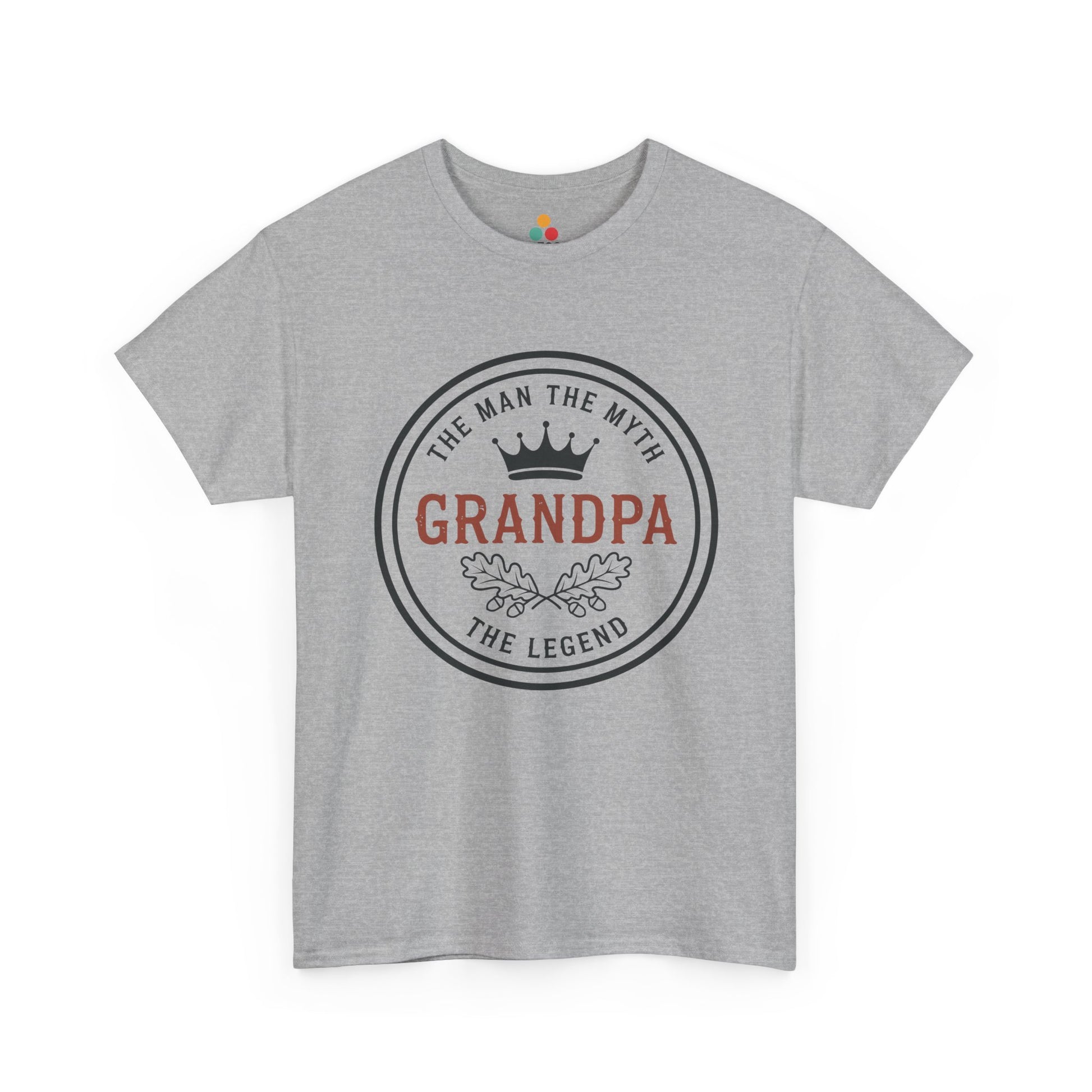 Grandpa The Man The Myth The Legend gray T-Shirt – Vintage Grandfather Gift | TEEZOCA 