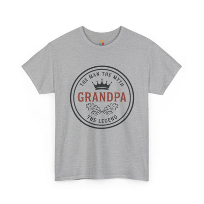 Grandpa The Man The Myth The Legend gray T-Shirt – Vintage Grandfather Gift | TEEZOCA 