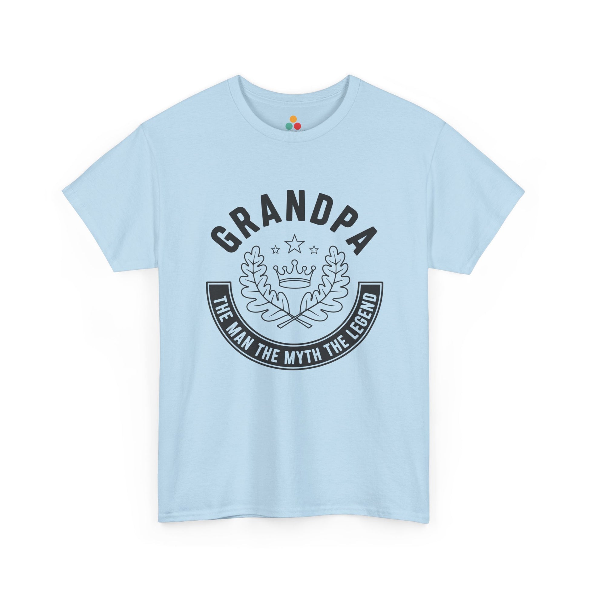 Grandpa The Man The Myth The Legend light blue T-Shirt – Vintage Grandfather Gift | TEEZOCA 