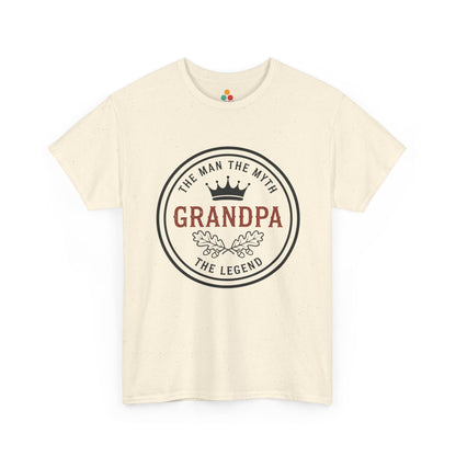 Grandpa The Man The Myth The Legend natural beige T-Shirt – Vintage Grandfather Gift | TEEZOCA 
