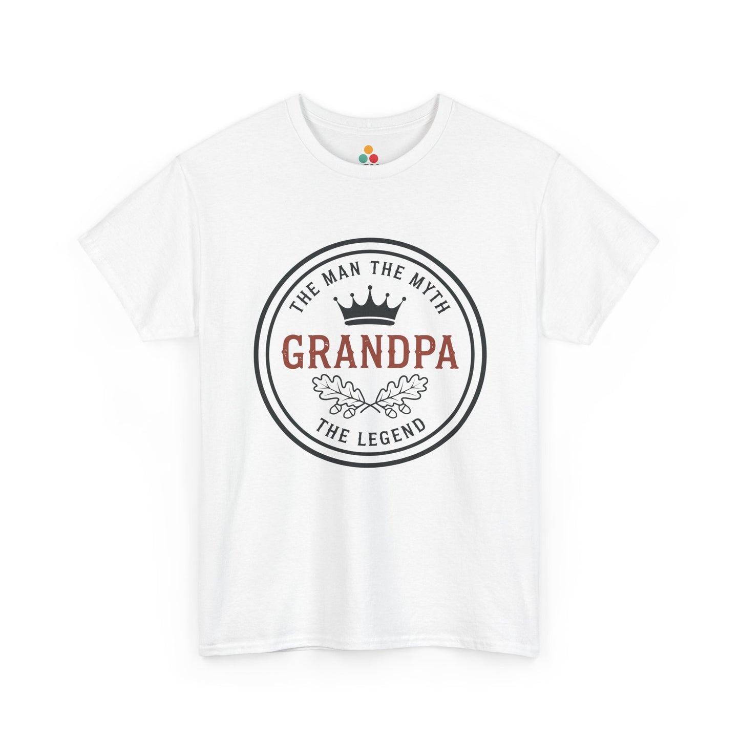 Grandpa The Man The Myth The Legend white T-Shirt – Vintage Grandfather Gift | TEEZOCA 