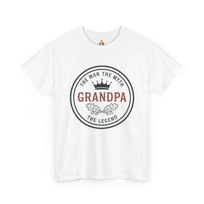 Grandpa The Man The Myth The Legend white T-Shirt – Vintage Grandfather Gift | TEEZOCA 