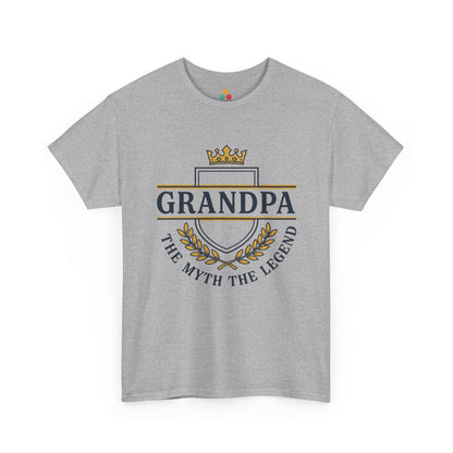 Grandpa The Myth The Legend Gray T-Shirt – Vintage Grandpa Gift | TEEZOCA 