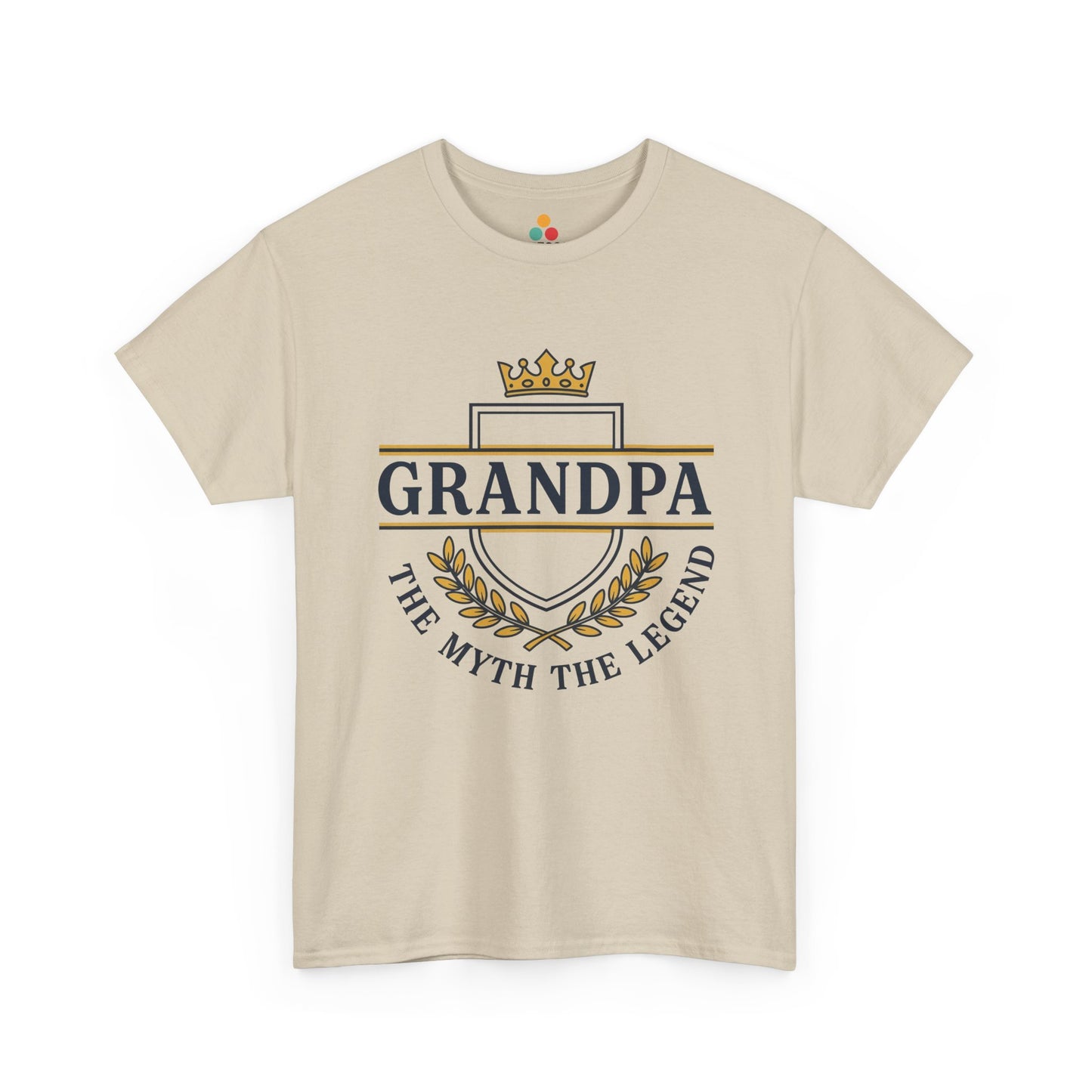 Grandpa The Myth The Legend beige  T-Shirt – Vintage Grandpa Gift | TEEZOCA 