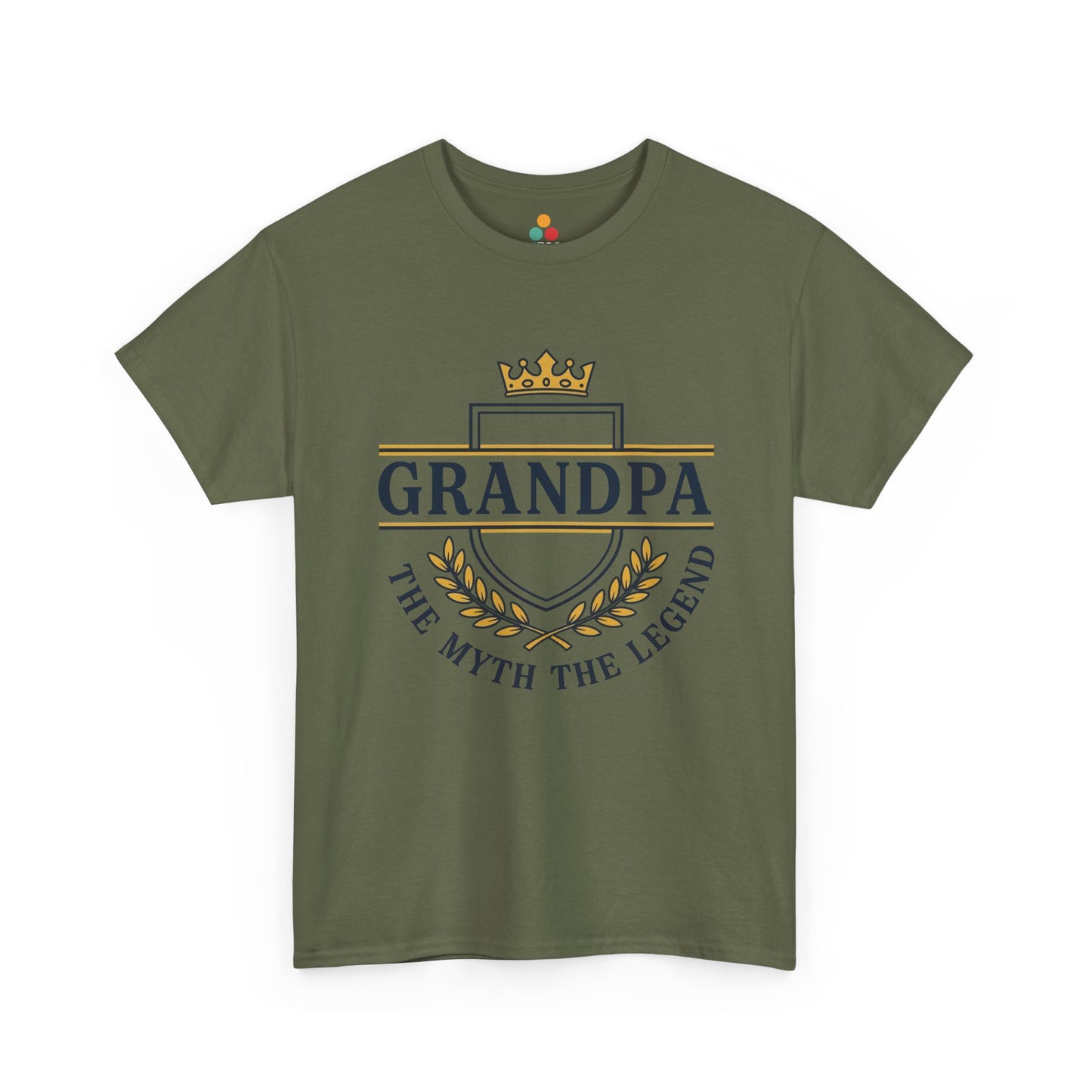 Grandpa The Myth The Legend military green T-Shirt – Vintage Grandpa Gift | TEEZOCA 