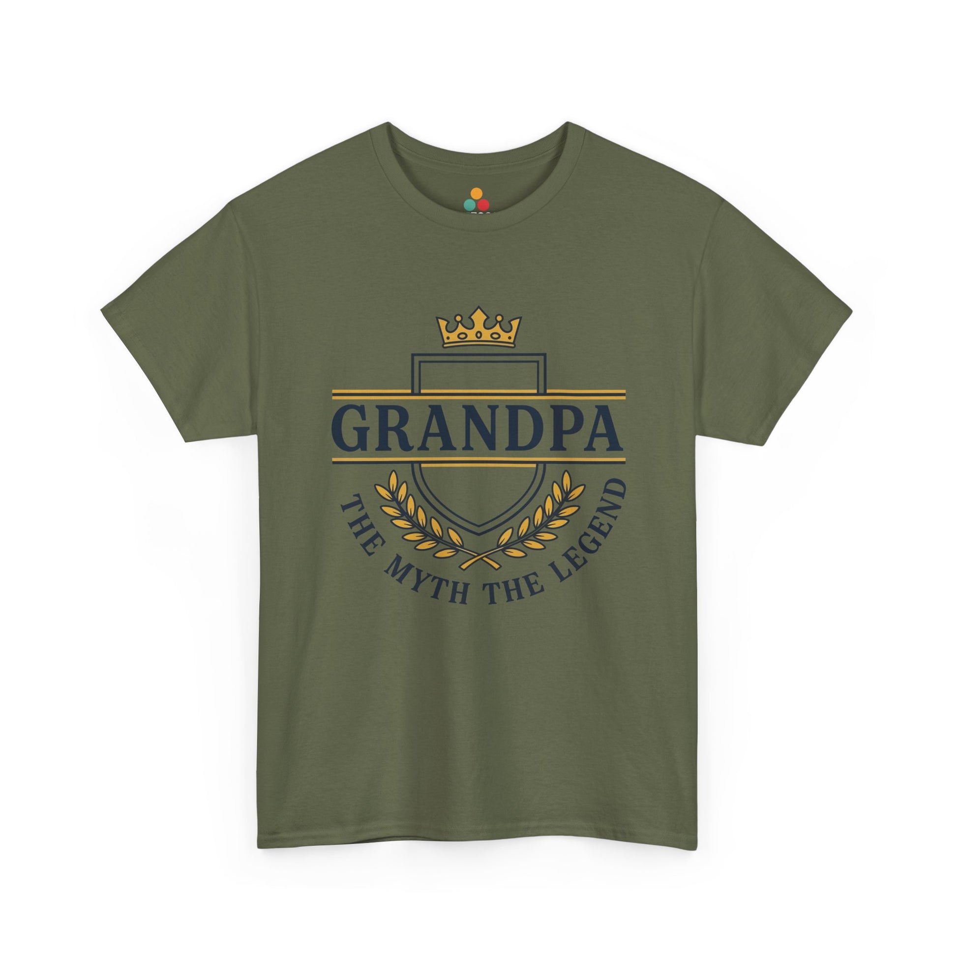 Grandpa The Myth The Legend military green T-Shirt – Vintage Grandpa Gift | TEEZOCA 