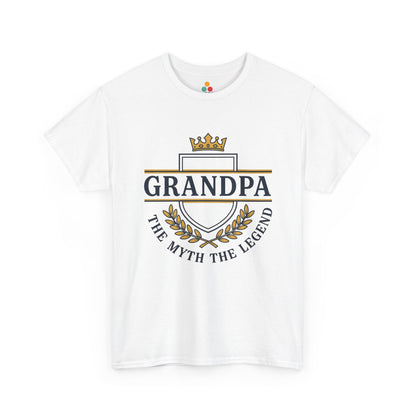 Grandpa The Myth The Legend white  T-Shirt – Vintage Grandpa Gift | TEEZOCA 