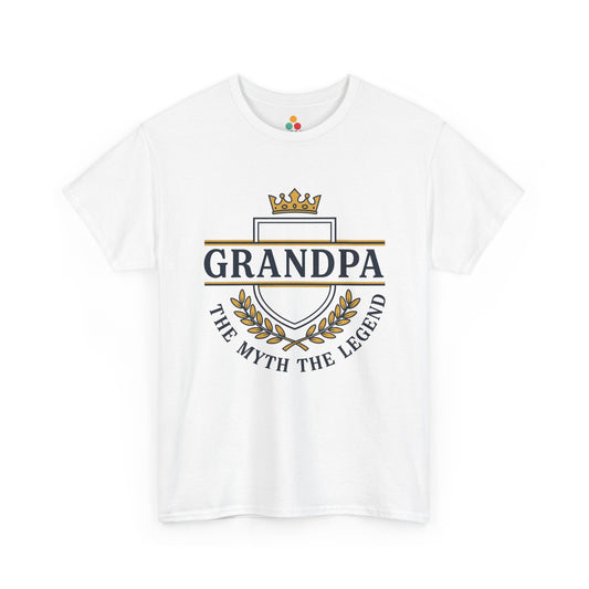 Grandpa The Myth The Legend white  T-Shirt – Vintage Grandpa Gift | TEEZOCA 