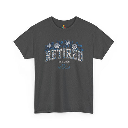 Retired Est 2026 Floral Aesthetic T-Shirt – TEEZOCA Retirement Tee | TEEZOCA 