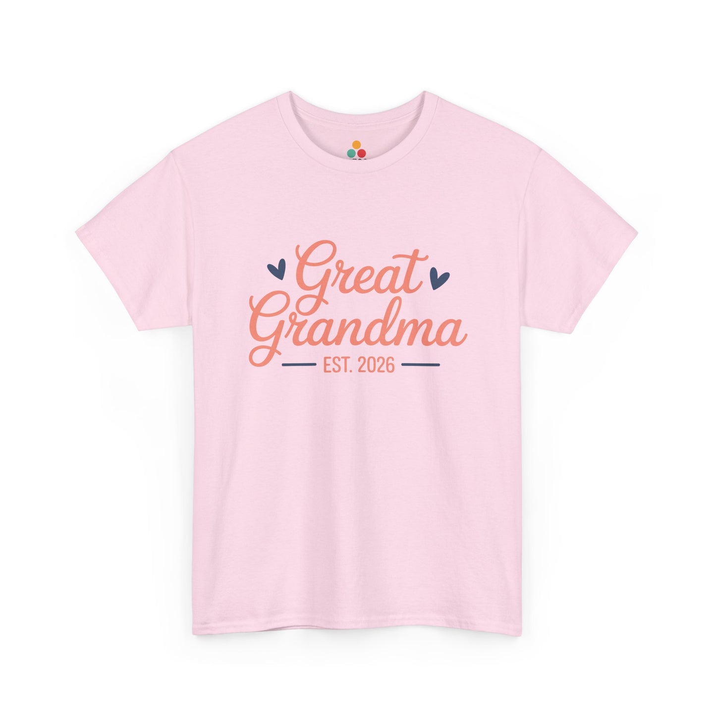Great Grandma Est. 2026 Pink T‑Shirt – Cute New Great Grandma Tee | TEEZOCA 